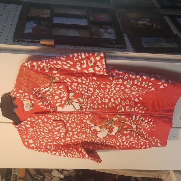 Just B Womens short sleeve zip up sweater. Size M color pinkish... - Picture 2 of 6